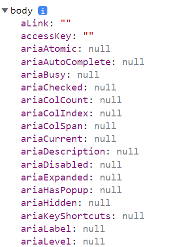 console.dir Document Body